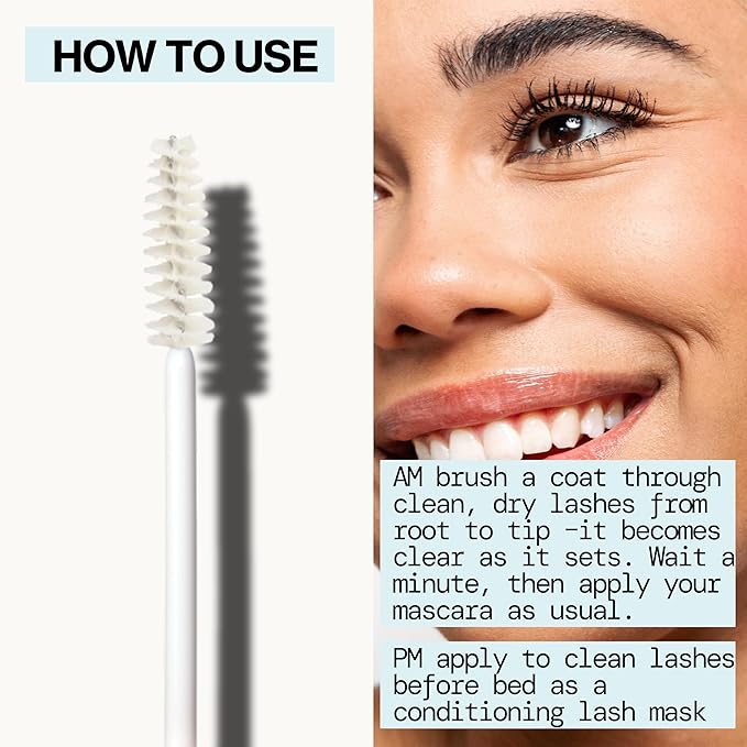Pacifica Vegan Collagen Eye Lash Serum & Clear Mascara Primer – Conditioning Vitamin B & E Formula for Longer, Fuller Lashes, Eyelash Makeup Cruelty-Free Clean Ophthalmologist Tested