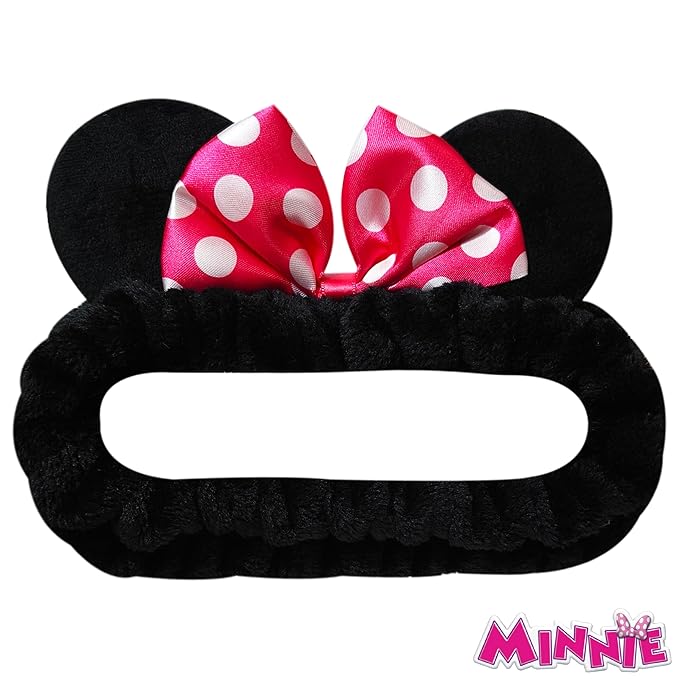 LUV HER Disney Minnie Mouse Girls Cartoon Character Headbands - One Size Fits All, Soft Stretchy Fabric - Fun Fashion Accessory for Everyday or Special Occasions, Ages 3+