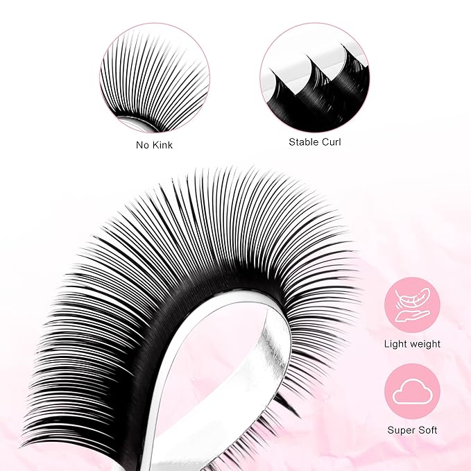 TDANCE Classic Lash Extensions Flat Lashes Eyelash Extensions 0.15mm DD Curl Ellipse Eyelash Extensions 8-15mm Mixed Black Matte Individual Lashes Salon Use(Flat,DD-0.15,8-15mm)