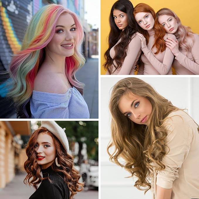 25Pcs 32mm Hairpieces Snap Clips U Shape Wig Clips for Hair Extensions Making Wig Accessories Set Tools (Black)