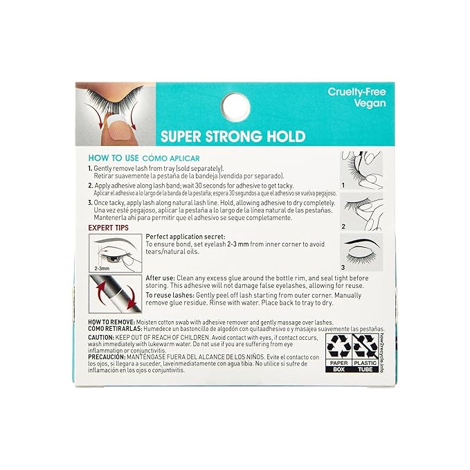 KISS Lash Couture, Lash_Glue, Super Strong Strip Adhesive, Black, Includes Lash Adhesive, Long Lasting Wear, Can Be Used with Strip Lashes and Clusters (Pack of 2)