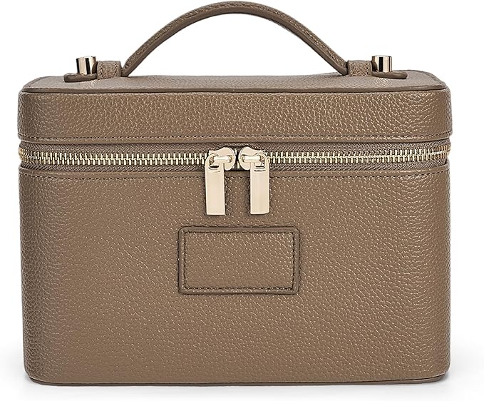 Makeup Bag Vanity Case for Women Leather Cosmetic Bag Travel Toiletry Bags Portable Makeup Organizer Case