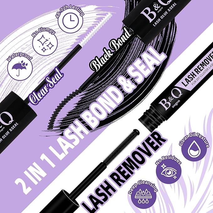 B&Qaugen Lash Clusters Kit Lash Clusters 300D Lash Extension Kit 10-18MIX Eyelash Extension Kit Ultra - Soft Volume Individual Lashes Kit D Curl Lashes Extension Kit(300D-10-18)