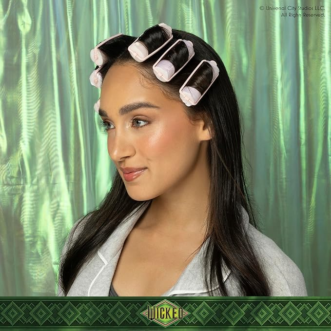 Wicked Glinda 6PK Satin Rollers - hair rollers - foam rollers - heatless hair curlers - Scunci by Conair