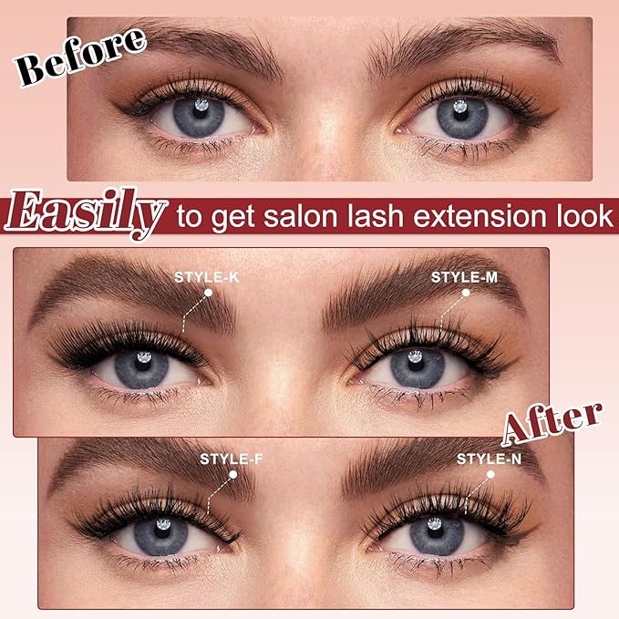Higu clace Magnetic Eyelashes 4Pairs Magnetic Eyelashes with Applicator Soft Magnetic Lashes Natural Look Wispy Magnet Lashes Without Eyeliner Easy to Wear and Remove(DJCX-B06）