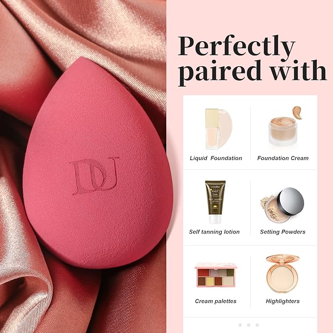 DUcare Makeup Sponges Makeup Blender Sponge for blending liquid Foundations, Powders and Creams