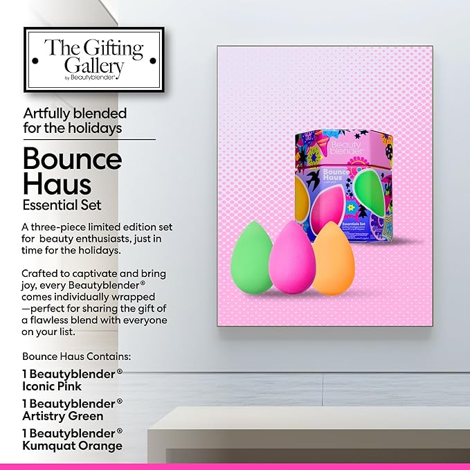 Beautyblender Bouncehaus Essentials Set - 3-Piece Makeup Sponge Set - Limited Edition - Latex-Free, Reusable, for Foundation, Concealer, Powder, BB Cream & Flawless Airbrush Finish