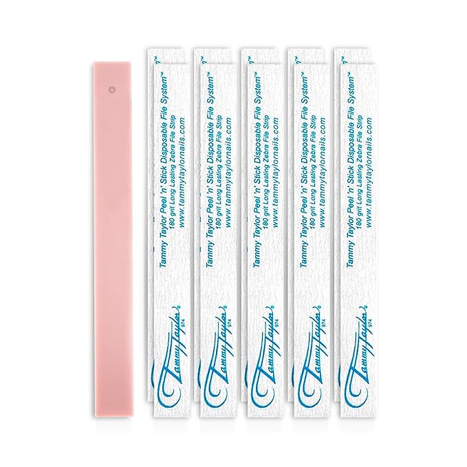 Tammy Taylor 180 Grit Emery Boards for Natural Nails, 100/180 Limas para Uñas, Professional Finger Nail Files for Women, Manicure Tools, Salon Art Supplies & Accessories, Disposable Fingernail File