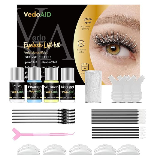 2025 New Upgraded EyeLash Lift Kit Eyelash Extension Kit Eyelash Perm Kit, Eyelash Lifting & Eyelash Curling Includes Eye Shields, Pads, Accessories,Achieve Salon-Quality