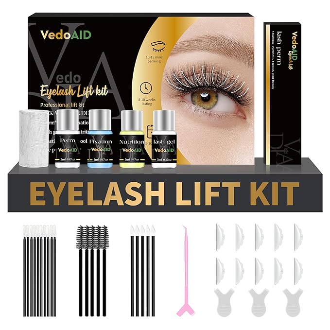 2025 New Upgraded EyeLash Lift Kit Eyelash Extension Kit Eyelash Perm Kit, Eyelash Lifting & Eyelash Curling Includes Eye Shields, Pads, Accessories,Achieve Salon-Quality
