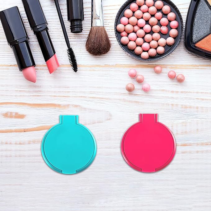 36 Pcs Compact Mirror Bulk Portable Round Makeup Mirror Mini Foldable for Purse Women Travel Daily Use Mother‘s Day Gifts (Pink,Purple,Green,Blue)