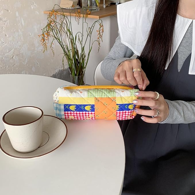 Pencil Case Pen Case Office College School Storage Bag Pouch Holder Box Organizer Makeup Pouch Cosmetic Bag Aesthetic Cute Pencil Case for Girls Boys Kids (I)