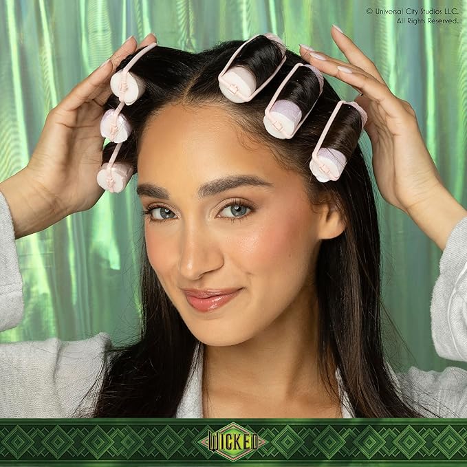 Wicked Glinda 6PK Satin Rollers - hair rollers - foam rollers - heatless hair curlers - Scunci by Conair