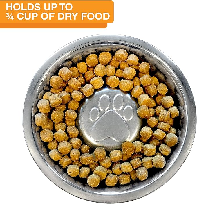 Neater Feeder Express Mess Proof Dog Bowls Elevated for Small Breed – Made in USA – No Spill Raised Slow Feeder Elevated Dog Bowl Stand, Stainless Steel Food and Water Bowl Set, Pink