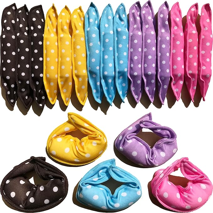 Aimin Hair Heatless Curlers, Soft Hair Curlers To Sleep In, Overnight Heatless Curls For Long Hair, No Heat Foam Curlers, Satin Sponge Rollers For Hair (30 pcs, light colour) …