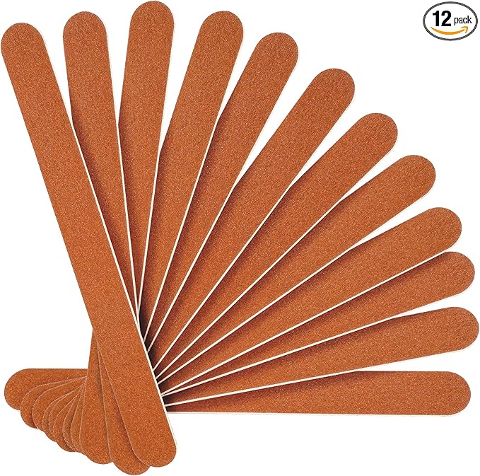 Canvalite Nail File Large Emery Boards for Nails, 180 Grit Nail Files for Natural Nails, Thin Emory Nail File Pack Manicure Tool for Home Use 12PCS