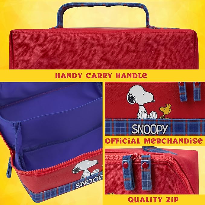 Get Trend Peanuts Snoopy Toiletry Bag, Valentines Day Gifts for Women, Teens Travel Essentials, Girls Makeup Bag, Cruise Essentials, Travel Accessories (Red Snoopy)