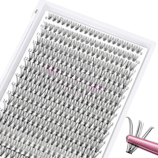280 Pcs Individual Lashes 20D-D-0.07-9-16mix Cluster Lashes 10D 20D C D Curl Wispy Lashes Bottom Lashes DIY Lashes At Home（20D-D-0.07-9-16mix）
