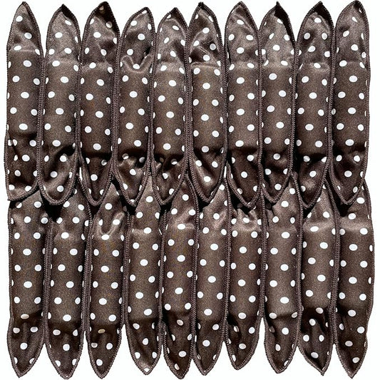 Aimin Soft Overnight Foam Curlers with Satin Sponge Rollers for Long Hair, No-Heat Curls (20 pcs, black)